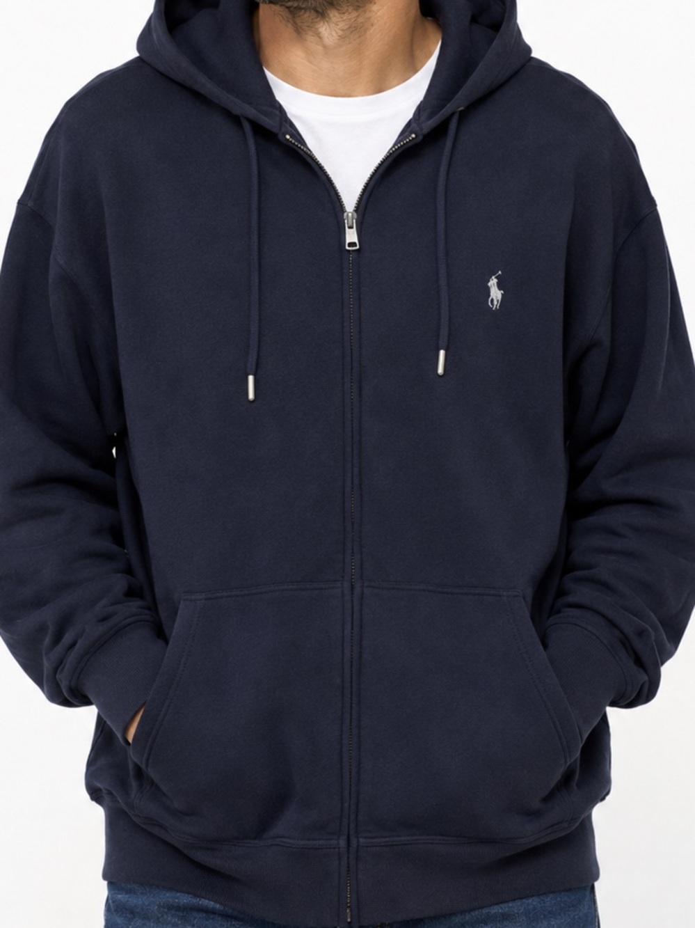 Ralph Lauren Double Knit Navy Blue Hooded jacket 3x
